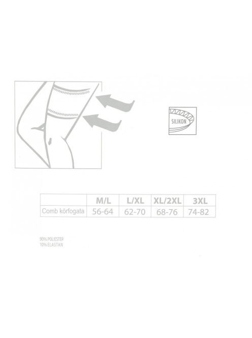 Marilyn Csipkés combszalag, szilikonnal