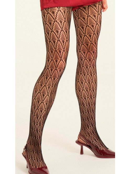 Mura 4252 - gyémánt mintás, csipke harisnyanadrág