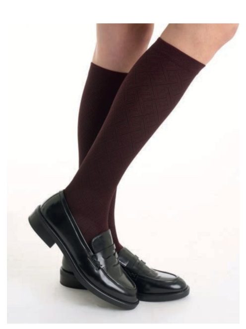 Mura 4236 mikrofibra 60 den-es zokni két színű hurok efekttel