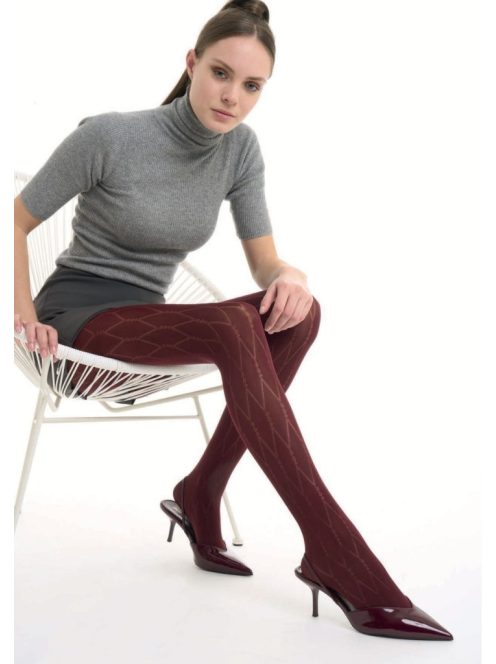  Mura 4210 mikrofibra 50 den-es harisnyanadrág keresztben gyémánt mintával