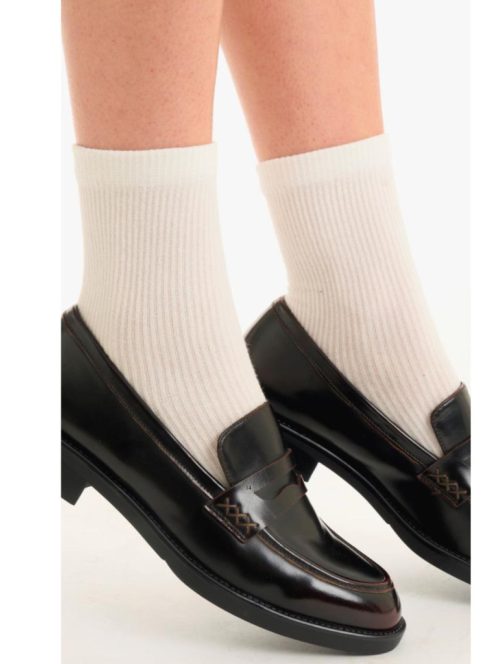 Mura 4218 kasmír tartalmú 80 den-es bokazokni hímzett bordázott mintával