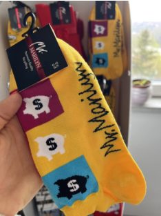 Mr. Marilyn Dollár malac mintás férfi titokzokni