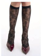Mura 4238 tüll lycra zokni virág dizájnnal