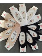 Női balerina titokzokni kényelmes gumírozással, fehér, test és fekete színben