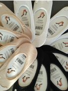 Női balerina titokzokni kényelmes gumírozással, fehér, test és fekete színben