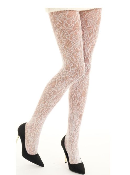 Mura 4200 zavartalan varrású necc harisnyanadrág virág mintával