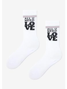   Marilyn Love női boka zokni, rózsa és fehér színekben, magasabb szárral