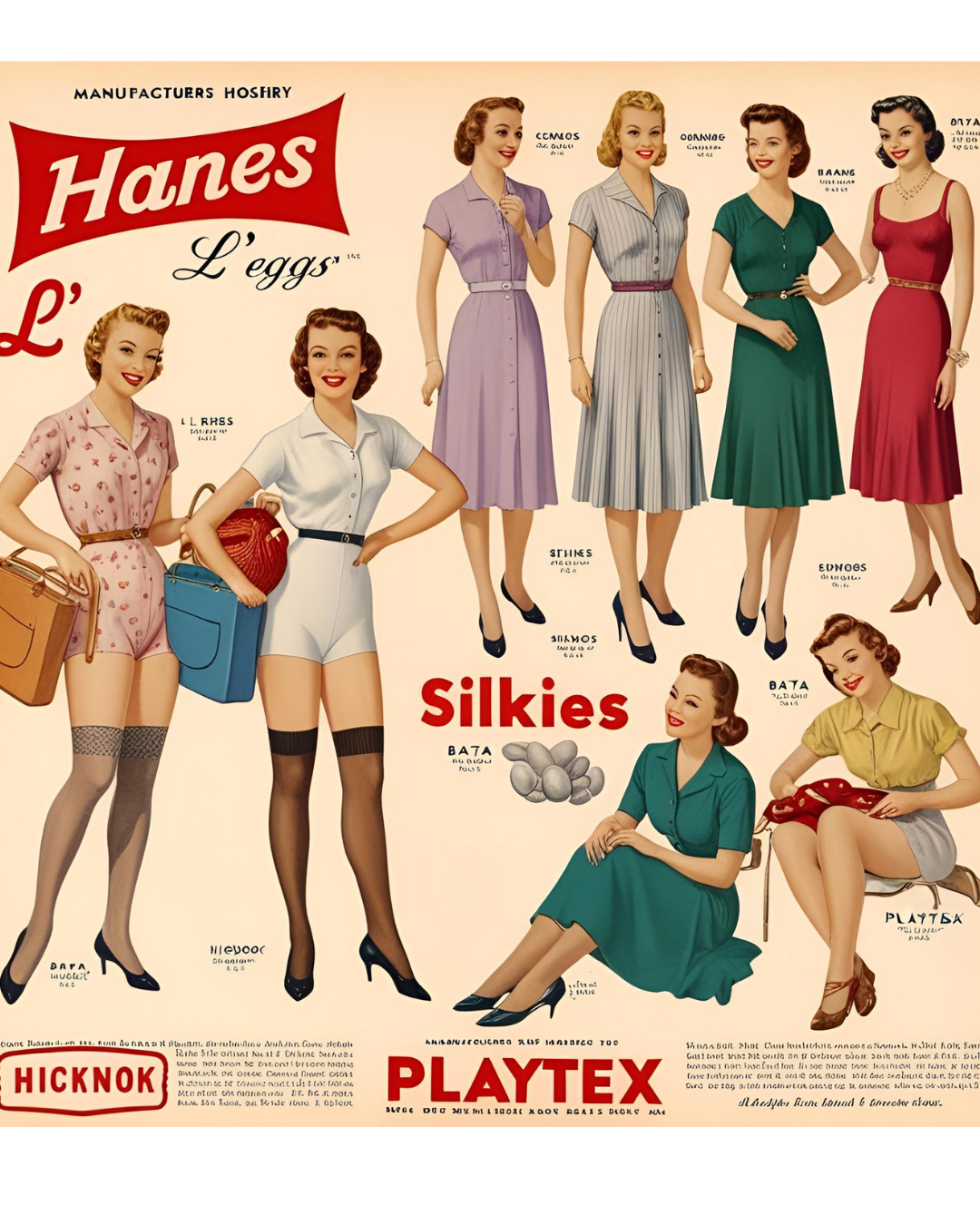 Híres harisnyanadrág gyártók és tervezők a '40-es '50-es években
