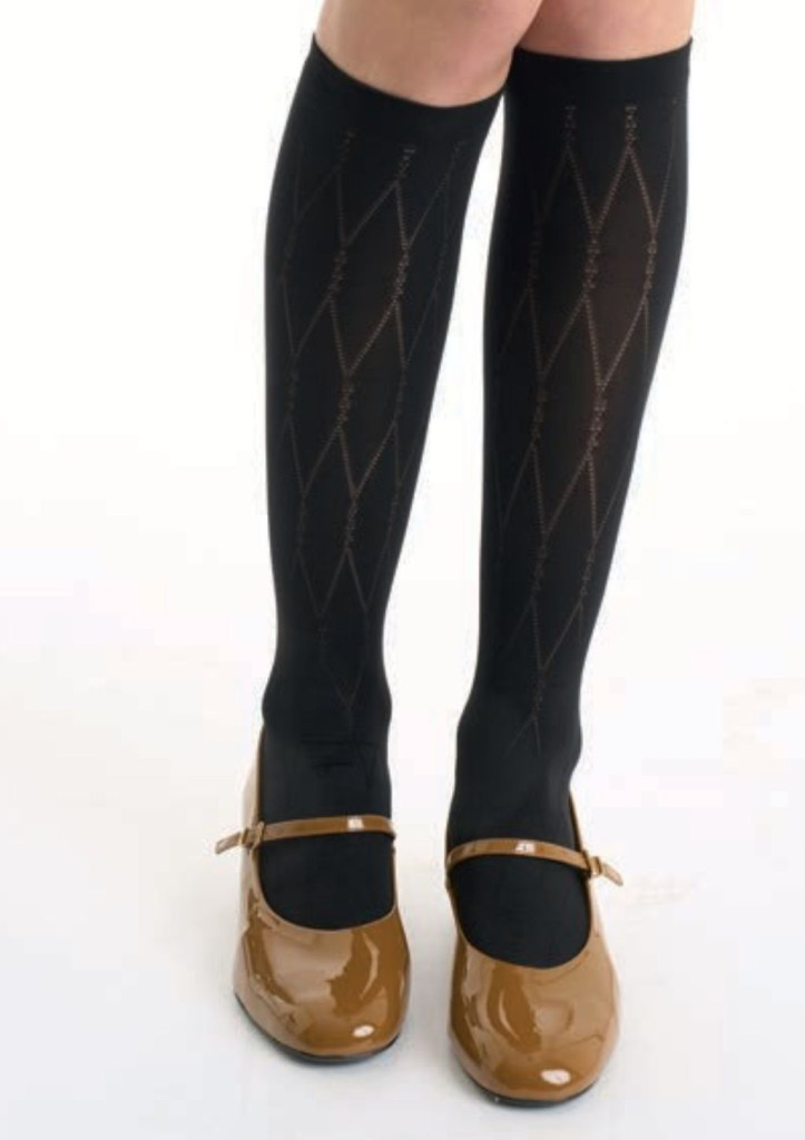 Image of Mura 4241 mikrofibra 50 den-es zokni gyémánt mintával