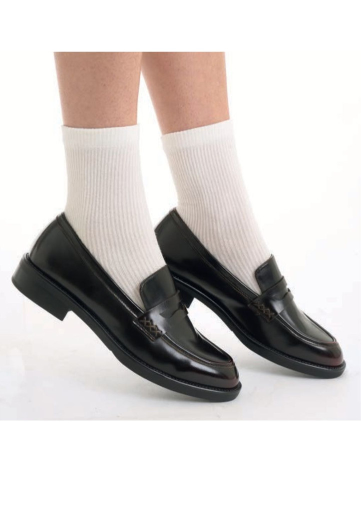 Image of Mura 4218 kasmír tartalmú 80 den-es bokazokni hímzett bordázott mintával