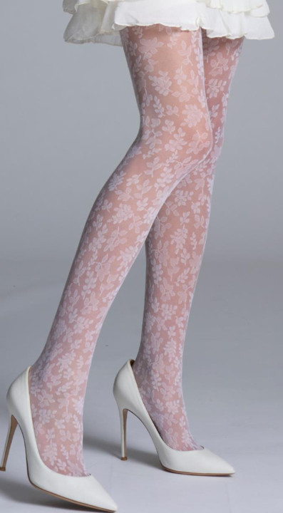Image of Mura 4176 harisnyanadrág, 20 den-es, hímzett csipke mintával