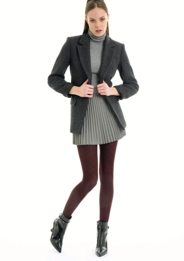 Image of Mura 4204 mikrofibra 60 den-es harisnyanadrág 2 színű hurok efekttel